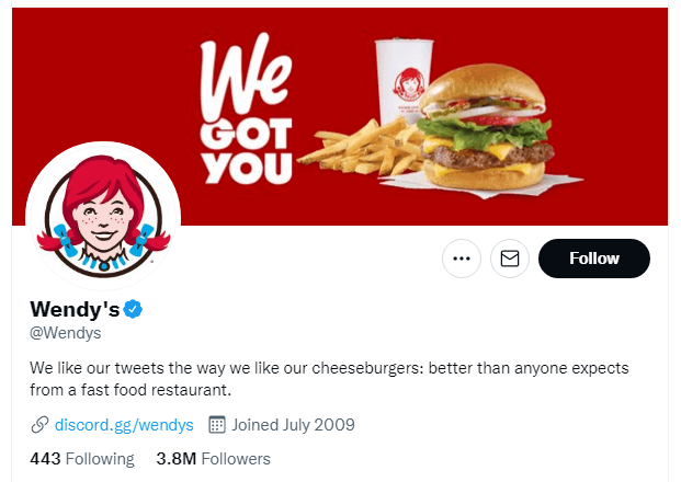 Wendys social media branding examples