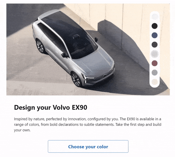 interactive email example volvo